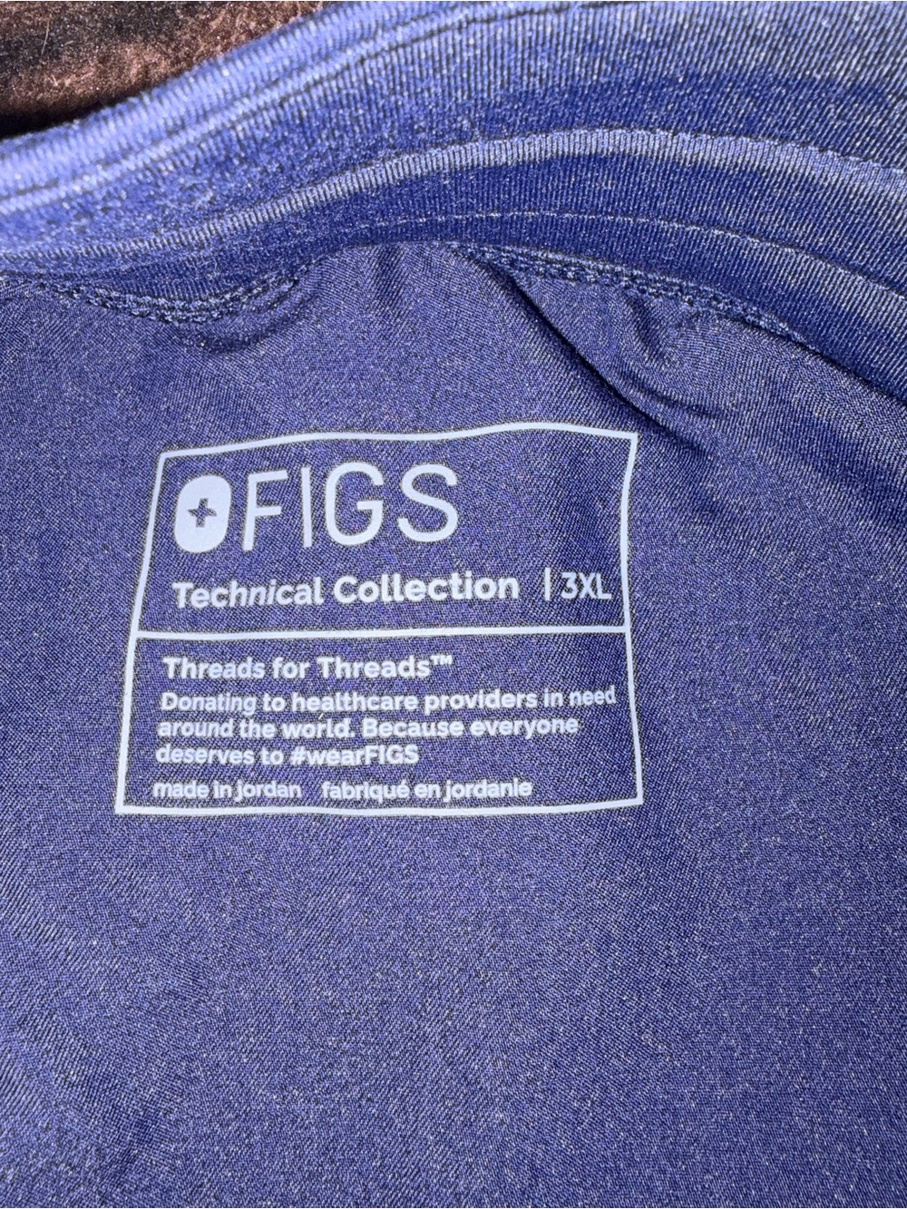 FIGS Navy Medical Scrub Top - Comfortable Professional Fit